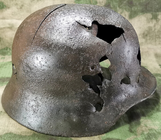 German helmet M40 / from Leninggrad