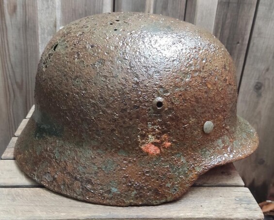 German helmet M35 DD / from Karelia