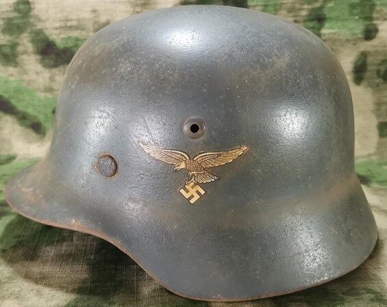 Restored German helmet M35 DD, Luftwaffe