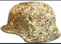 Winter camo German helmet M35 / from Demyansk pocket