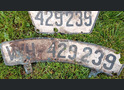 License plates of a German motorcycle