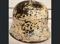 Winter camo German helmet M35 / from Stalingrad