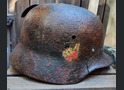 Wehrmacht helmet M35 DD / from Staraya Russa