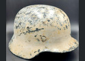 Winter camo German helmet M40 / from Demyansk
