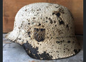 Winter camo Wehrmacht helmet M42 / from Leningrad 