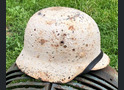 Winter camo helmet M35 (3rd Jaeger Division of the Wehrmacht) / from Murmansk 