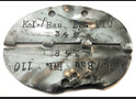 German dogtag Кol. Bau. btl. 110 / from Stalingrad