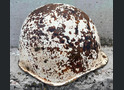 Winter camo Soviet helmet SSh39 / from Leningrad 