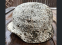 Winter camo German helmet M40 / from Stalingrad