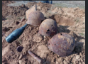 Soviet helmet SSh40 / from Stalingrad