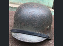 Wehrmacht helmet M35 / from Stalingrad