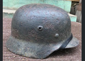 Wehrmacht helmet M35 / from Stalingrad