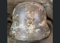 Wehrmacht winter camo helmet M40 / from Rzhev