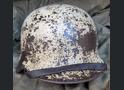 Wehrmacht winter camo helmet M40 / from Northern Karelia