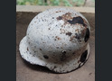 Winter camo Wehrmacht helmet M35 / from Leningrad