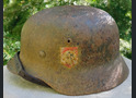 Waffen SS helmet M35 DD / from Novgorod