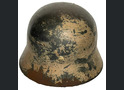 Winter camo German helmet M40 / from Karelia