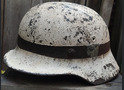 Winter camo Wehrmacht helmet M40 / from Stalingrad