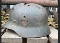 Ordnungspolizei helmet M35 / from Stalingrad