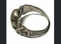 German silver skull ring / from Konigsberg