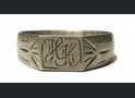 German silver initials ring / from Kursk