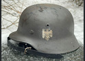 Wehrmacht helmet M40 / from Demyansk