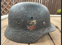 Wehrmacht helmet M35 DD / from Stalingrad