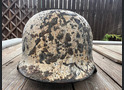 Winter camo German helmet M35 / from Konigsberg