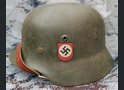 Restored German helmet M35 DD, Waffen SS