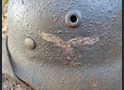 Luftwaffe helmet M40 / from Stalingrad