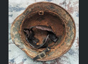 Wehrmacht helmet M40 and Weimar belt / from Stalingrad