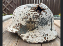 Winter camo Wehrmacht helmet M35 / from Velikiye Luki