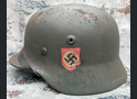 Restored German helmet M35 DD, Waffen SS