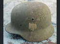 Wehrmacht helmet M40 / from Stalingrad