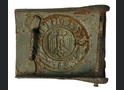 Iron Wehrmacht belt buckle "Gott mit Uns" / from Stalingrad