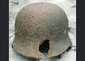 Wehrmacht helmet M35 / from Stalingrad