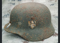 Wehrmacht helmet M35 / from Stalingrad