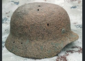 Wehrmacht helmet M35 / from Stalingrad