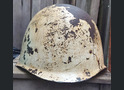 Winter camo Soviet helmet SSh40 / from Leningrad