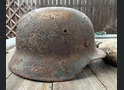 Wehrmacht helmet M40 + war items / from Stalingrad