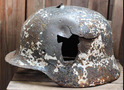 German winter camo helmet М40 / from Novgorod