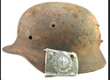 Helmet M40 + buckle "Gott mit Uns" / from Stalingrad