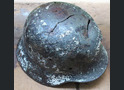 Winter camo German helmet M35 / from Vyazma