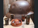 Wehrmacht helmet M40 + things from the dugout / from Karelia