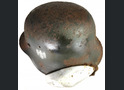Wehrmacht helmet M42 with flask and gloves / from Pskov