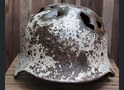 Winter camo German helmet M40 / from Vitebsk