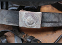 Weimar Belt with buckle + another leather items / from Novgorod