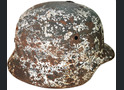 Winter camo German helmet M35 / from Bryansk