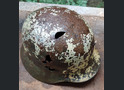 Winter camo German helmet M35 / from Leningrad