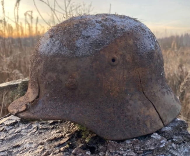 Heer helmet from Stalingrad